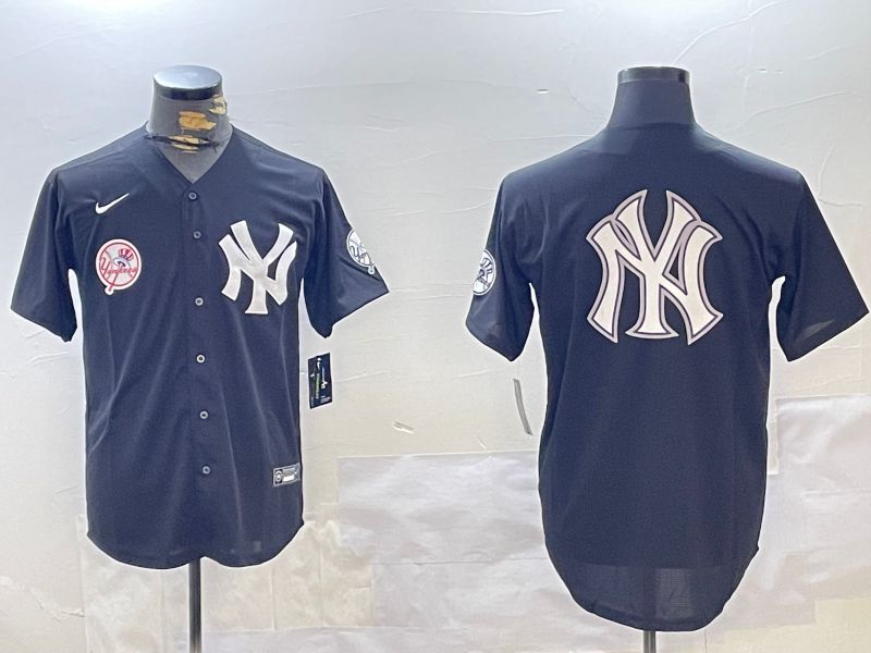 Men New York Yankees Blank Black Fashion Game Nike 2024 MLB Jersey style 14->new york yankees->MLB Jersey